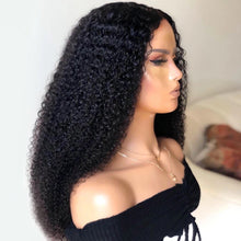 Charger l&#39;image dans la galerie, Cabello humano 100% de las extensiones del pelo del Afro del frente rizado rizado del cordón nuevo